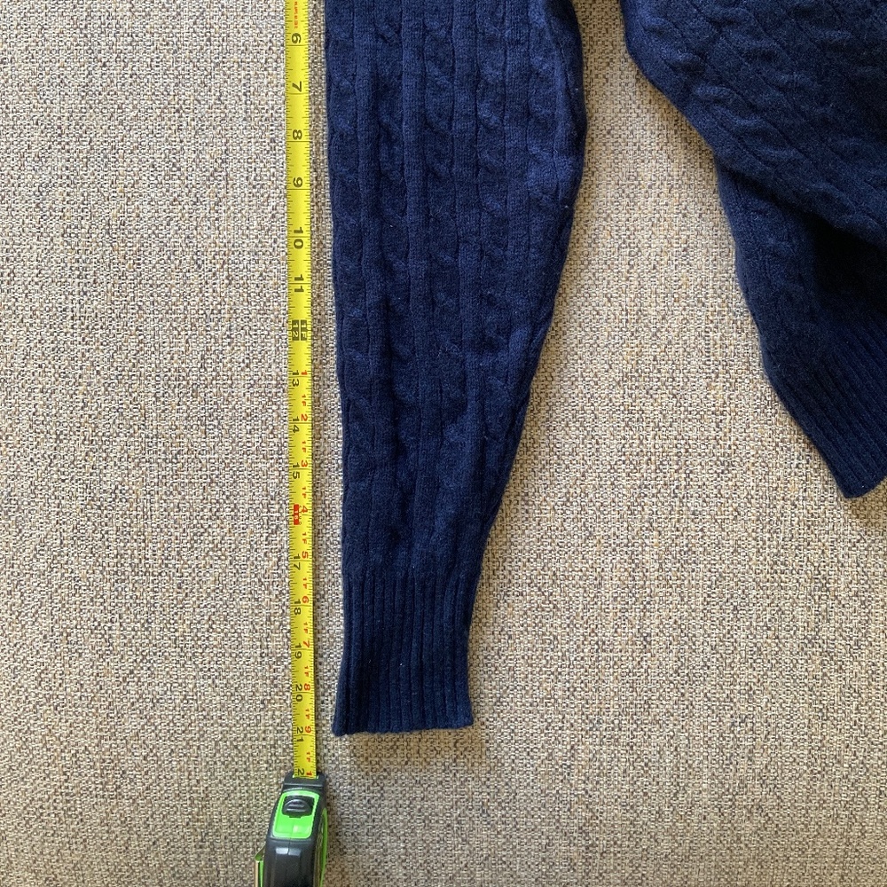 Ralph Lauren Cable-Knit Cashmere Sweater in NAVY - Picture 10 of 10